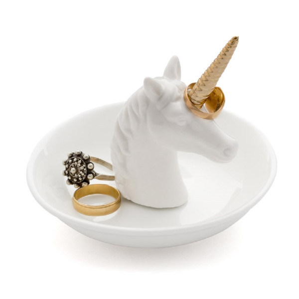 Balvi -  Ringhouder,Unicorn,wit,porselein