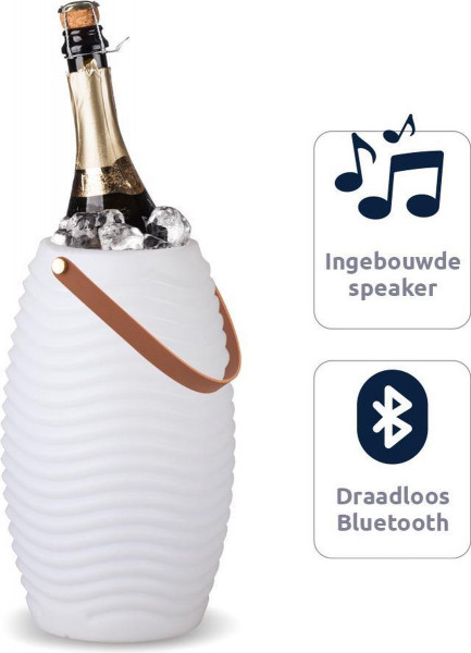 BluMill Wijnkoeler Speaker - Draadloos - Bluetooth - Flessenkoeler - Inclusief LED