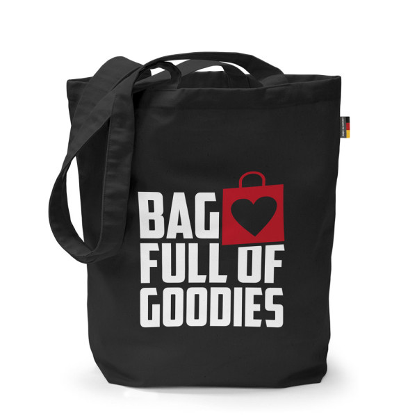 Katoenen tas met lange handvatten en bodemvouw – LEIPZIG