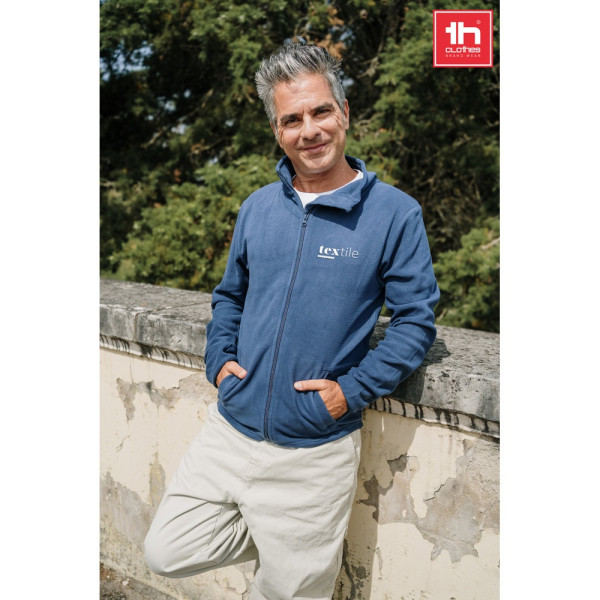 THC HELSINKI. Heren fleecejack van polyester