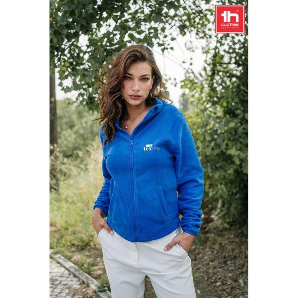 THC HELSINKI WOMEN. Polyester fleecejack met riem voor vrouwen