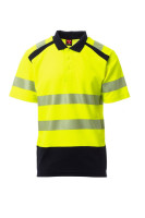fluorescent yellow/navy blue