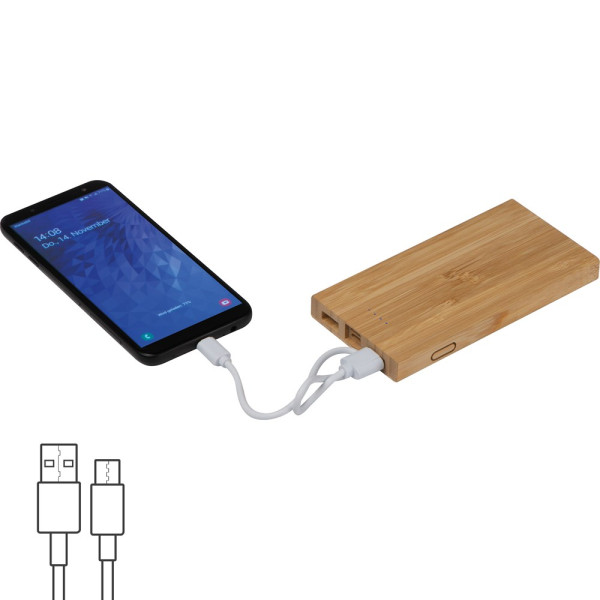 Powerbank van bamboe
