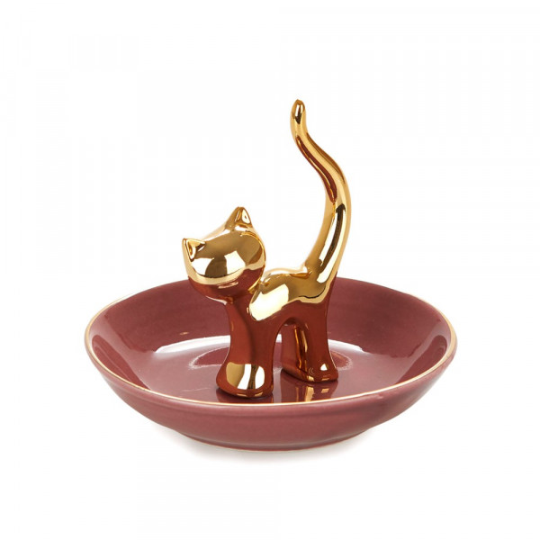 Balvi -  Ringhouder,Gatto,goud,porselein