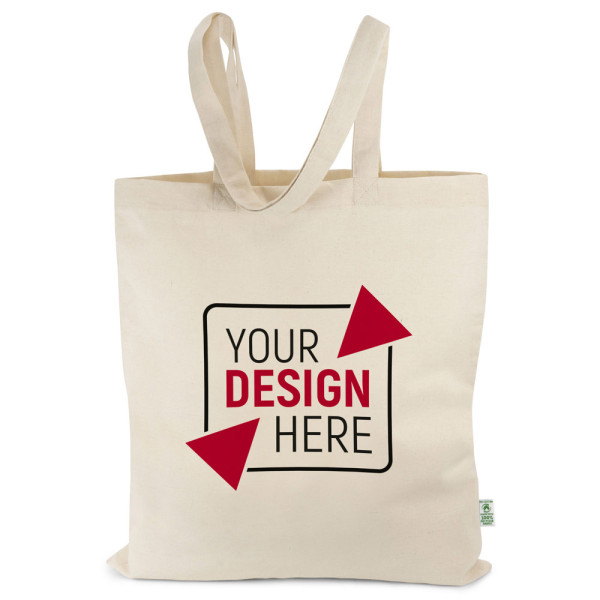 Tas gemaakt van gerecycled katoen met lange handvatten – PASSAU