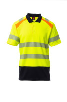 fluorescent yellow/navy blue