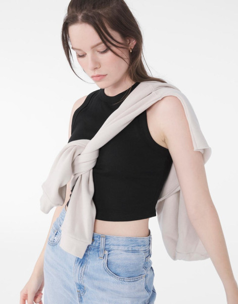 Women's Micro Rib Muscle Crop Tank